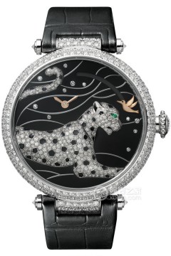 卡地亚创意宝石腕表系列PANTHÈRES ET COLIBRI “ 猎豹与蜂鸟”按需显示动力储存腕表