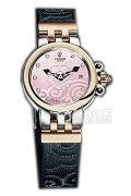 帝舵玫瑰系列35101-FS粉红色珍珠贝母盘镶钻织纹表带