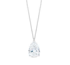 戴比尔斯LONDON BY DE BEERS 1888 WHITE MASTER DIAMOND梨形铂金钻石吊坠项链