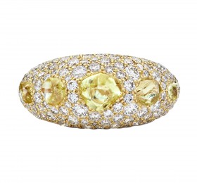 戴比尔斯TALISMAN 系列TALISMAN高级珠宝黄金钻石戒指戒指