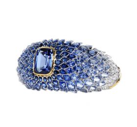 蒂芙尼BLUE BOOK高级珠宝SCALES系列蓝色 尖晶石手链手镯