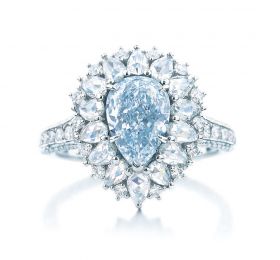 蒂芙尼Blue Book高级珠宝系列梨形钻戒戒指