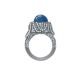 蒂芙尼BLUE BOOK高级珠宝2017 BLUE BOOK蓝宝石及钻石戒指 戒指
