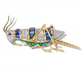 蒂芙尼史隆伯杰系列高级珠宝史隆伯杰蟋蟀造型胸针胸针