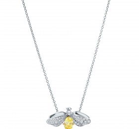 蒂芙尼PAPER FLOWERS铂金镶嵌黄钻及钻石萤火虫造型项链项链