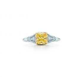 蒂芙尼蒂芙尼黄钻装饰艺术风格钻石戒指 戒指