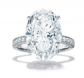 蒂芙尼BLUE BOOK高级珠宝2018 BLUE BOOK铂金镶嵌椭圆形钻石戒指