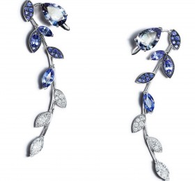 蒂芙尼BLUE BOOK高级珠宝2018 BLUE BOOK蕨叶造型耳环耳饰