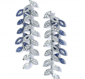 蒂芙尼BLUE BOOK高级珠宝2018 BLUE BOOK蕨叶造型耳环耳饰