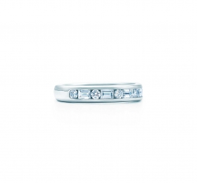 蒂芙尼结婚戒指槽式镶嵌戒指戒指