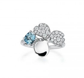 蒂芙尼TIFFANY PAPER FLOWERS™钻石及海蓝宝石戒指戒指