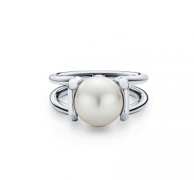 蒂芙尼TIFFANY HARD WEAR纯银淡水珍珠戒指戒指