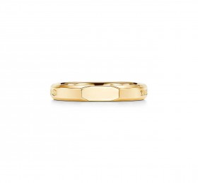 蒂芙尼TIFFANY 1837系列Makers 系列 18K 黄金窄式斜切戒指戒指