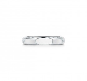 蒂芙尼TIFFANY 1837系列Makers 系列纯银窄式斜切戒指戒指