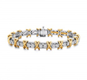 蒂芙尼SCHLUMBERGER™高级珠宝18K黄金镶钻手链手镯