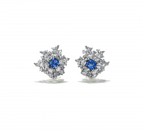 蒂芙尼BLUE BOOK高级珠宝2023 BLUE BOOK铂金镶嵌钴蓝色尖晶石及钻石耳环耳饰