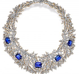 蒂芙尼BLUE BOOK高级珠宝2023 BLUE BOOK铂金及18K黄金镶嵌坦桑石及钻石项链项链