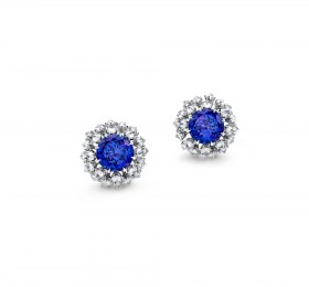 蒂芙尼BLUE BOOK高级珠宝2023 BLUE BOOK 18K白金镶嵌总重逾19克拉的坦桑石及钻石耳环耳饰