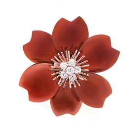 梵克雅宝花朵系列Rose de Noël VCARA54000胸针