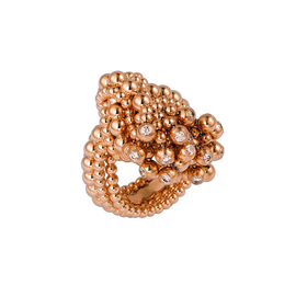 卡地亚PARIS NOUVELLE VAGUE系列玫瑰金钻石戒指戒指