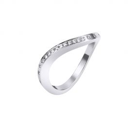 卡地亚PARIS NOUVELLE VAGUE系列白K金波浪装饰戒指 戒指
