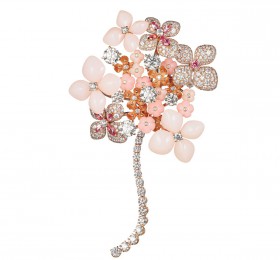 CHAUMET JARDINS花园Hortensia 绣球花“花园”高级珠宝082308胸针