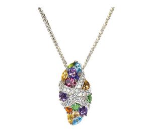 ENZO彩宝系列OCEAN 海洋系列18K白金镶钻石及多色彩宝吊坠吊坠