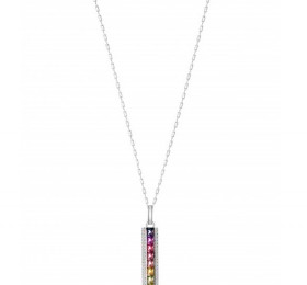 ENZO彩宝系列RAINBOW 彩虹系列18K白金镶渐变色彩色宝石吊坠吊坠