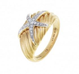 ENZO彩宝系列OCEAN 海洋系列18K黄金白金镶钻石戒指戒指