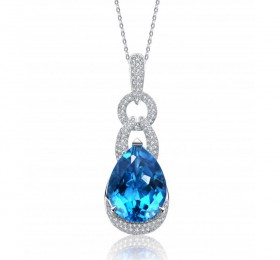 ENZO彩宝系列CLASSIC 经典彩宝系列18K金伦敦托蓝帕石及钻石项链项链
