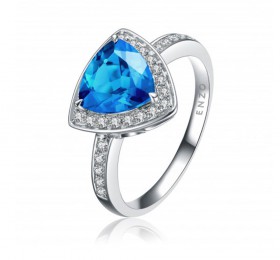 ENZO彩宝系列CLASSIC 经典彩宝系列18K白金镶伦敦托帕石及钻石戒指戒指