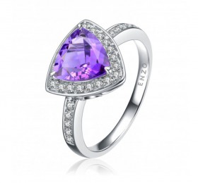 ENZO彩宝系列CLASSIC 经典彩宝系列18K白金镶紫晶及钻石戒指戒指