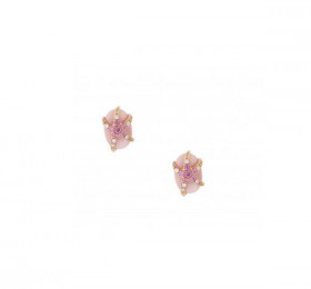 ENZO钻石系列MOMENT 纪念系列18K玫瑰金镶粉红蓝宝石粉红贝母及钻石耳环耳饰