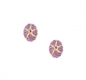 ENZO钻石系列MOMENT 纪念系列18K玫瑰金镶紫晶耳环耳饰
