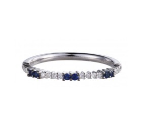 ENZO VAVA系列LOVE 爱意18K白金镶蓝宝石及钻石戒指戒指