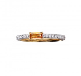 ENZO VAVA系列LOVE 爱意18K黄金镶黄晶及钻石戒指戒指