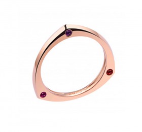 ENZO VAVA系列WISH 祈愿18K玫瑰金镶粉红碧玺石榴石及紫晶戒指戒指
