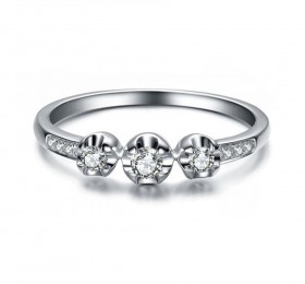 ENZO VAVA系列WISH 祈愿18K白金镶钻石戒指戒指
