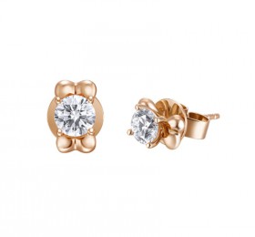 ENZO钻石系列DESTINY 天意系列18K玫瑰金镶钻石耳环耳饰