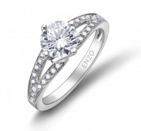 ENZO钻石系列DESTINY 天意系列18K白金镶钻石戒指戒指
