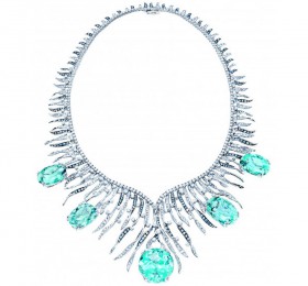 ENZO HIGH JEWELRY 高级珠宝系列18K白金镶圣玛利亚海蓝宝石及钻石项链项链