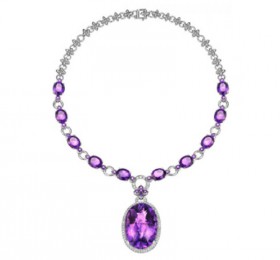 ENZO HIGH JEWELRY 高级珠宝系列18K白金镶紫晶及钻石项链项链