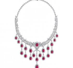 ENZO HIGH JEWELRY 高级珠宝系列18K白金镶红碧玺及钻石项链项链