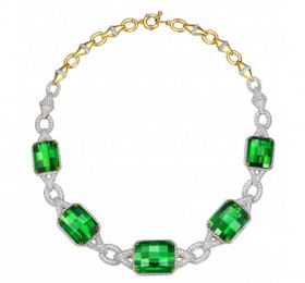ENZO HIGH JEWELRY 高级珠宝系列18K黄金镶绿碧玺及钻石项链项链