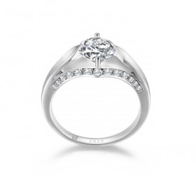 ENZO设计师系列DIAMOND BY OMAR OMAR订婚18K白金镶钻石戒指戒指