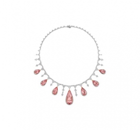 ENZO经典系列高级定制系列18K白金桃色绿柱石钻石项链 - 粉漾甜心项链