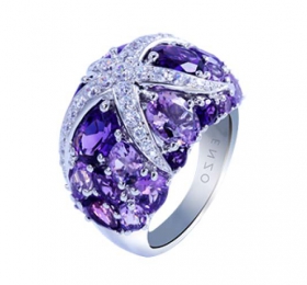 ENZO钻石系列MOMENT 纪念系列18K白金镶紫晶及钻石戒指戒指