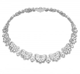 萧邦高级珠宝系列18K白金镶钻项链项链