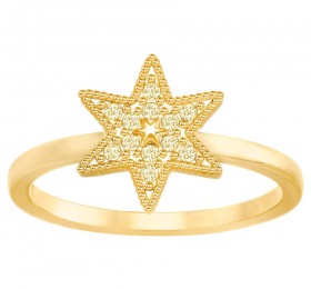 施华洛世奇FIELD STAR 戒指, 金色, 镀金色戒指