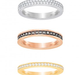 施华洛世奇HINT 戒指套装, 白色, 混搭多种镀层戒指
